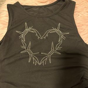 Y2K Barbwire Heart Tank